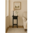 Sunset Trading Cottage Narrow Wood Side Table in Distressed Antique Black
