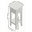 Sunset Trading Cottage Narrow Wood Side Table in Raftwood Brown/Antique Iron
