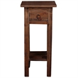 Sunset Trading Cottage Narrow Wood Side Table in Raftwood Brown/Antique Iron
