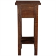 Sunset Trading Cottage Narrow Wood Side Table in Raftwood Brown/Antique Iron