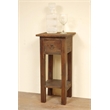 Sunset Trading Cottage Narrow Wood Side Table in Raftwood Brown/Antique Iron