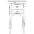 Sunset Trading Cottage Farmhouse Wood Table in Distressed Antique White