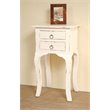 Sunset Trading Cottage Farmhouse Wood Table in Distressed Antique White