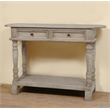 Sunset Trading Cottage Farmhouse Wood Console Table in Natural Limewash