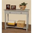 Sunset Trading Cottage Wood Console Table with 2 Drawers & Shelf in Antique Gray