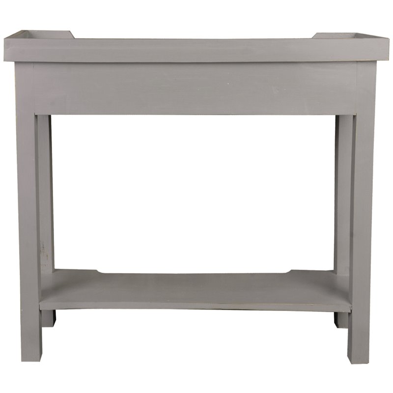 Sunset Trading Cottage Wood Console Table with 2 Drawers & Shelf in Antique Gray