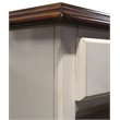 Sunset Trading Andrews Wood Server in Distressed Antique White/Chestnut Brown