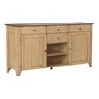 Sunset Trading Brook Amish Style Wood Sideboard Buffet Server in Pecan & Wheat Finish