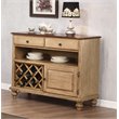 Sunset Trading Brook Transitional Wood Buffet Server/Wine Storage in Cream/Brown