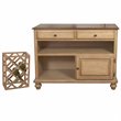 Sunset Trading Brook Transitional Wood Buffet Server/Wine Storage in Cream/Brown