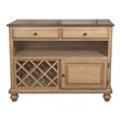 Sunset Trading Brook Transitional Wood Buffet Server/Wine Storage in Cream/Brown