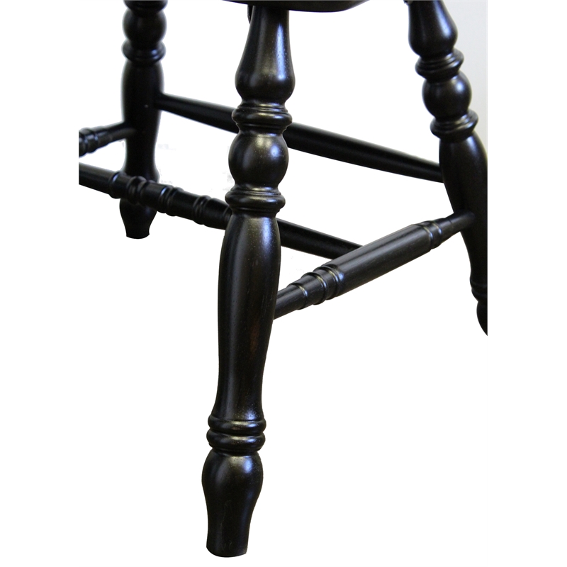 Sunset Trading Black Cherry Selections Wood Dining Chairs in Black (Set of 2)