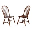 Sunset Trading Andrews Windsor Solid Wood Dining Chairs in Chestnut (Set of 2)