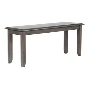 Sunset Trading Shades of Gray 42&quot Contemporary Wood Dining Bench in Gray
