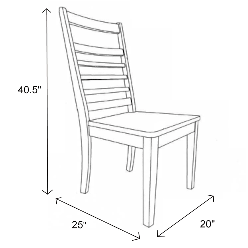Sunset Trading Shades of Gray Large Contemporary Wood Dining Chair in Gray