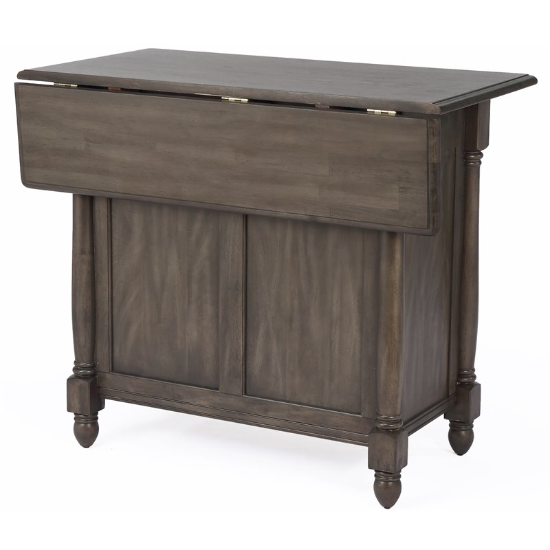 Sunset Trading Shades of Gray 3-Piece Expandable Wood Kitchen Island Set in Gray