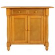 Sunset Trading Oak Selections 3-Piece Expandable Wood Kitchen Island Set in Oak