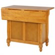 Sunset Trading Oak Selections 3-Piece Expandable Wood Kitchen Island Set in Oak