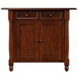 Sunset Trading Andrews 3PC Extendable Drop Leaf Wood Kitchen Island in Chestnut