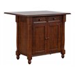 Sunset Trading Andrews Drop Leaf Traditional Wood Kitchen Island in Chestnut