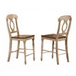 Sunset Trading Brook 5PC Extendable Wood Dining Set & Napoleon Stools in Cream
