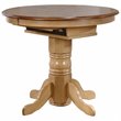 Sunset Trading Brook 5PC Extendable Wood Dining Set & Slat Back Stools in Cream