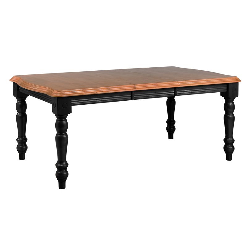 Sunset Trading Black Cherry Selections 5PC Extendable Wood Dining Set in Black
