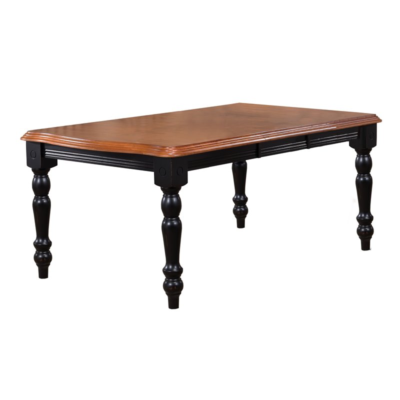 Sunset Trading Black Cherry Selections 5PC Extendable Wood Dining Set in Black