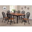 Sunset Trading Black Cherry Selections 7PC Extendable Wood Dining Set in Black