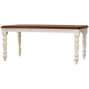 Sunset Trading Andrews 72&quot Rectangular Extendable Wood Dining Table in White