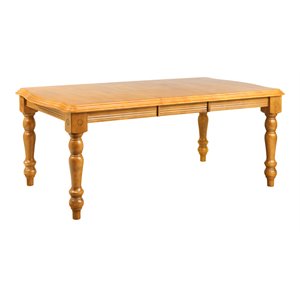 Sunset Trading Oak Selections 72&quot Extendable Wood Dining Table in Oak