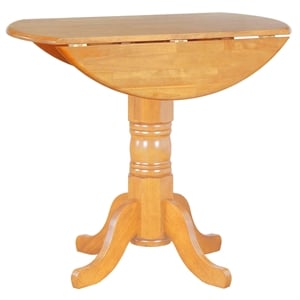 Sunset Trading Oak Selections 42&quot Extendable Drop Leaf Wood Pub Table in Oak