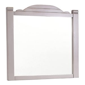Sunset Trading Coastal Charm Solid Pine Wood Mirror in Passion Gray