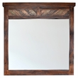 Sunset Trading Riviera Contemporary Solid Sustainable Pine Wood Mirror in Walnut