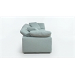 Sunset Trading Puff 3PC Slipcovered Modular Fabric Sectional Sofa in Blue