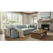 Sunset Trading Puff 3PC Slipcovered Modular Fabric Sectional Sofa in Blue