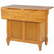 Sunset Trading Oak Selections Drop Leaf Extendable Wood Kitchen Island in Oak