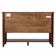 Andrews 3-Drawers 1-Large Open Shelf Cabinet Sideboard in Chestnut Brown Wood