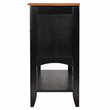 Selections 3-Drawers 1-Large Open Shelf Sideboard in Antique Black/Cherry Wood