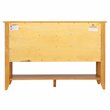 Oak Selections 3-Drawers 1-Large Open Shelf Cabinet Sideboard in Light Oak Wood