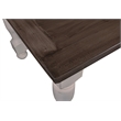 Rustic French 78-in Rectangle Dining Table in Distressed White/Brown Solid Wood