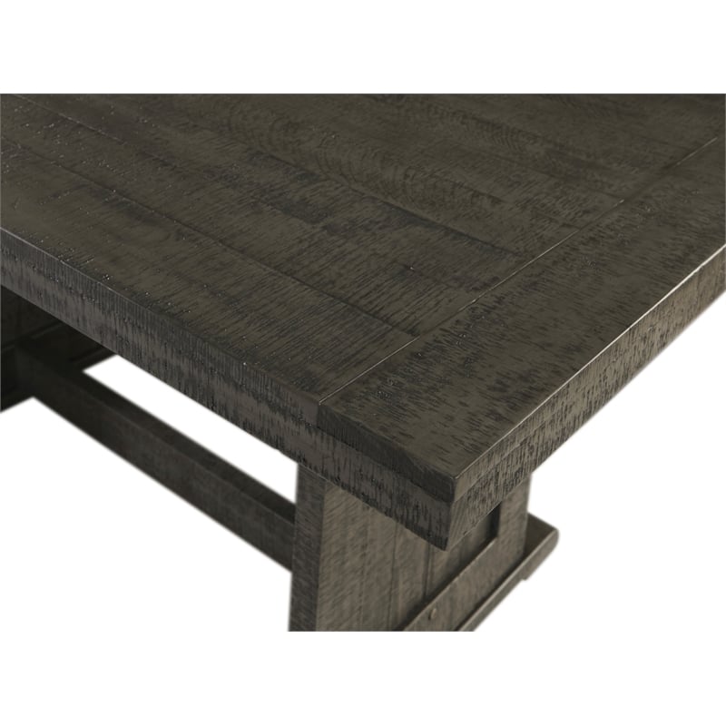 Sunny Dining Nook Table Set in Gray Wood with Kitchen Corner Storage Bench