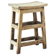 Cottage Rectangle 3PC Dining Table Set w Stools Brown Solid Wood No Assembly