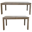 Saunders 6PC Extendable Dining Table Set Server USB 4 Chairs  Brown Acacia Wood