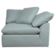 Puff 4 Pc Slipcovered Modular Sectional Sofa Performance Fabric Ocean Blue