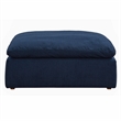 Puff 4 Pc Slipcovered Modular Sectional Sofa Performance Fabric Navy Blue