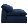 Puff 4 Pc Slipcovered Modular Sectional Sofa Performance Fabric Navy Blue