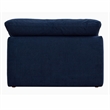 Puff 4 Pc Slipcovered Modular Sectional Sofa Performance Fabric Navy Blue