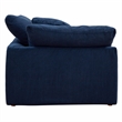 Puff 4 Pc Slipcovered Modular Sectional Sofa Performance Fabric Navy Blue