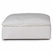 Puff 4 Pc Slipcovered Modular Sectional Sofa Performance Fabric White